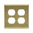 Duplex Receptacle Wallplate, Brass, Duplex Receptacle Cutout, Brass, Two- Gang, Standard, 94102