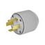 Arrow Hart Auto Grip Plug, #12-4 Awg 60A, Range & Dryer, 125/250V, Gray, 14-60P, 3-Pole, 4-Wire, 9462N