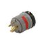 Safety Grip Locking Plug, #16-12 Awg, 20A, 125/250V, Gray, Safety Grip, 3-Pole, 3-Wire, 9965C