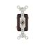 Locking Switch, Corbin Type, #14-10 Awg, 20A, 120/277V, Back/Side Wiring, Brown, 3-Way, AH1193N