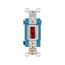 Toggle Switch, Red, Screw, Flush, 1-Pole, Pilot Light, Single Pole, 120/277 Vac, #14-10 Awg, AH1201PL