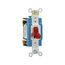 Arrow Hart Toggle Switch, #14-10 Awg 15A, 120/277V, Red, Load Type: Motor Control, Fan, 2-Pole, AH1202PL