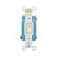 Arrow Hart Toggle Switch, #14-10 Awg, 15A, 120/277V, Back & Side, Screw, Ivory, 3-Way, Phenolic, AH1203LTV