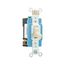 Arrow Hart Toggle Switch, #14-10 Awg, 15A, 120/277V, Back & Side, Screw, Ivory, 3-Way, Phenolic, AH1203LTV