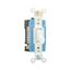Arrow Hart Toggle Switch, #14-10 Awg, 15A, 120/277V, Back & Side, Screw, White, 3-Way, Phenolic, AH1203LTW
