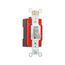 Arrow Hart Toggle Switch, #14-10 Awg, 20A, 120/277V, Back & Side, Screw, Gray, 1-Pole, AH1221GY