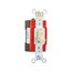 Arrow Hart Toggle Switch, Lighted, #14-10 Awg, 20A, 120/277V, Screw, Ivory, 1-Pole, Phenolic, AH1221LTV