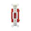 Arrow Hart Toggle Switch, Pilot Light, #14-10 Awg, 20A, 120/277V, Screw, Red, 1-Pole, Phenolic, AH1221PL