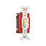 Arrow Hart Toggle Switch, #14-10 Awg, 20A, 120/277V, Back & Side, Screw, Ivory, 1-Pole, AH1221V