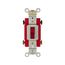 Arrow Hart Toggle Switch, #14-10 Awg, 20A, Flush, 120/277V, Back & Side, Screw, Red, 2-Pole, AH1222PL
