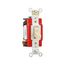 Arrow Hart Toggle Switch, #14-10 Awg, 20A, 120/277V, Back & Side, Screw, Ivory, 4-Way, AH1224V