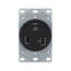 Receptacle Single Flush 30A 125V 2P3W Str, Black, AH1233BK-BOX