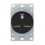 Receptacle Single Flush 30A 250V 2P3W Str, Black, AH1234BK-BOX