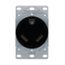 Receptacle Single Flush 30A 125V 2P3W Str, Black, AH1263BK-BOX