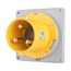 Arrow Hart Pin & Sleeve Inlet, #4 -1/0 Awg #12-#16 Awg 100A 125V, Ip67, 2-Pole 3-Wire, AH3100B4W