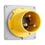 Arrow Hart Pin & Sleeve Inlet, #4 -1/0 Awg #12-#16 Awg 100A 125V, Ip67, 2-Pole 3-Wire, AH3100B4W