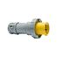 Arrow Hart Pin & Sleeve Plug, #4 -1/0 Awg #12-#16 Awg 100A 125V, Ip69K, 2-Pole 3-Wire, Male, AH3100P4W
