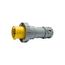 Arrow Hart Pin & Sleeve Plug, #4 -1/0 Awg #12-#16 Awg 100A 125V, Ip69K, 2-Pole 3-Wire, Male, AH3100P4W