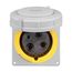 Arrow Hart Pin & Sleeve Receptacle, #4 -1/0 Awg #12-#16 Awg 100A 125V, 2-Pole 3-Wire, Female, AH3100R4W
