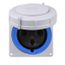 Arrow Hart Pin & Sleeve Receptacle, 100A/125A, 2-Pole, #4-1/0 Awg, #12 -#16 Awg, 3 Wire, AH3100R6WDR