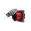 Arrow Hart Pin & Sleeve Receptacle #4 -1/0 Awg #12-#16 Awg 100A 480V, Red, 2-Pole 3-Wire, Female, AH3100R7W