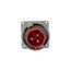 Arrow Hart Pin & Sleeve Inlet, #12-#10 Awg 20A, 480V, Red, Ip67, Ip69K, 2-Pole 3-Wire, Male, AH320B7W