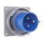 Arrow Hart Pin & Sleeve Inlet, #10-#2 Awg 30A, 250V, Blue, Ip67, Ip69K, 2-Pole 3-Wire, Male, AH330B6W