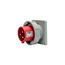 Arrow Hart Pin & Sleeve Inlet, #10-#2 Awg 30A, 480V, Red, Ip67, Ip69K, 2-Pole 3-Wire, Male, AH330B7W