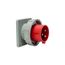 Arrow Hart Pin & Sleeve Inlet, #10-#2 Awg 30A, 480V, Red, Ip67, Ip69K, 2-Pole 3-Wire, Male, AH330B7W