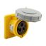 Arrow Hart Pin & Sleeve Receptacle, #10-#2 Awg 30A 125V, Ip67, Ip69K, 2-Pole 3-Wire, Female, AH330R4W