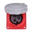 Arrow Hart Pin & Sleeve Receptacle, #10-#2 Awg 30A, 480V, Red, Ip69K, 2-Pole 3-Wire, Female, AH330R7W