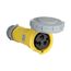 Arrow Hart Pin & Sleeve Connector, #10-#2 Awg 32A, 110-130V, Ip69K, 2-Pole 3-Wire, Female, AH332C4W