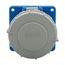 Arrow Hart Pin & Sleeve Receptacle, #10-#2 Awg 32A, 220-240V, Blue, Ip69K, 2-Pole 3-Wire, Female, AH332R6W