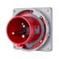 Arrow Hart Pin & Sleeve Inlet, #8-#2 Awg #10-#2 Awg (Ground), #12-#16 Awg 60A, 480V, Red, Male, AH360B7W