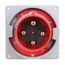 Arrow Hart Pin & Sleeve Inlet, 100/125A 380-415V, 3-Pole, #4 -1/0 Awg, #12 -#16 Awg, 4 Wire, AH4100B6WDR