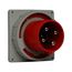 Arrow Hart Pin & Sleeve Inlet, #4 -1/0 Awg #12-#16 Awg 100A, 480V, Red, Male, 20 Hp, AH4100B7W