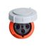 Arrow Hart Pin & Sleeve Connector, #4 -1/0 Awg #12-#16 Awg 100A 125/250V, Orange, 3-Pole, Female, AH4100C12W