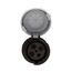 Arrow Hart Pin & Sleeve Connector, #4 -1/0 Awg #12-#16 Awg 100A, 600V, Black, Female, 30 Hp, AH4100C5W