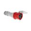 Arrow Hart Pin & Sleeve Connector, #4 -1/0 Awg #12-#16 Awg 100A, 480V, Red, Female, 20 Hp, 3Ph, AH4100C7W