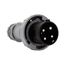Arrow Hart Pin & Sleeve Plug, #4 -1/0 Awg #12-#16 Awg 100A, 600V, Black, Male, 30 Hp, AH4100P5W