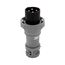 Arrow Hart Pin & Sleeve Plug, #4 -1/0 Awg #12-#16 Awg 100A, 600V, Black, Male, 30 Hp, AH4100P5W
