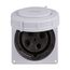 Arrow Hart Pin & Sleeve Receptacle #4 -1/0 Awg #12-#16 Awg 100A, 600V, Black, Female, 30 Hp, 3Ph, AH4100R5W