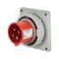 Arrow Hart Pin & Sleeve Inlet, #12-#10 Awg 20A, 480V, Red, 3-Pole, 4-Wire, Male, 5 Hp, 3-Phase, AH420B7W