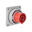 Arrow Hart Pin & Sleeve Inlet, #12-#10 Awg 20A, 480V, Red, 3-Pole, 4-Wire, Male, 5 Hp, 3-Phase, AH420B7W