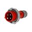 Arrow Hart Pin & Sleeve Plug, #12-#10 Awg 20A, 480V, Red, 3-Pole, 4-Wire, Male, 5 Hp, 3-Phase, AH420P7W