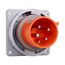 Arrow Hart Pin & Sleeve Inlet, #10-#2 Awg 30A, 125/250V, Orange, Ip69K, 3-Pole, 4-Wire, Male, AH430B12W