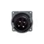 Arrow Hart Pin & Sleeve Inlet, #10-#2 Awg 30A, 600V, Black, 3-Pole, 4-Wire, Male, 15 Hp, 3-Phase, AH430B5W