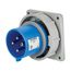 Arrow Hart Pin & Sleeve Inlet, #10-#2 Awg 30A, 250V, Blue, Ip69K, 3-Pole, 4-Wire, Male, 5 Hp, AH430B9W