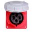 Arrow Hart Pin & Sleeve Receptacle, 30/32A, 30/32A 380-415V, 3-Pole, #10 -#2 Awg, 4 Wire, AH430R6WDR