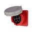 Arrow Hart Pin & Sleeve Receptacle, #10-#2 Awg 30A, 480V, Red, 3-Pole, 4-Wire, Female, 10 Hp, AH430R7W